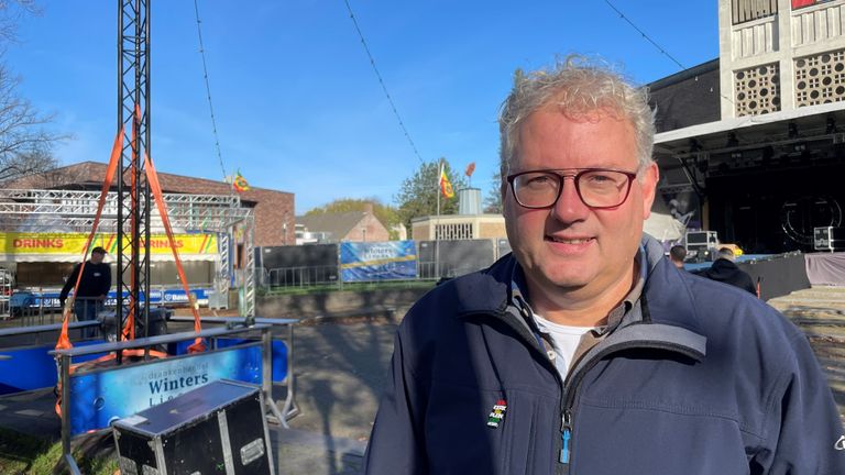 Voorzitter van het Pleinfeest Wim von der Heide (foto: Jos Verkuijlen)