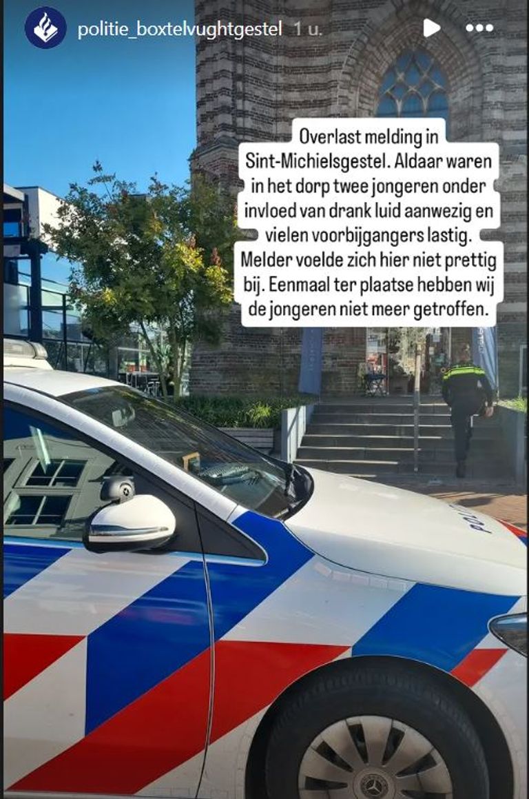 Foto: Instagram politie Boxtel-Vught-Gestel