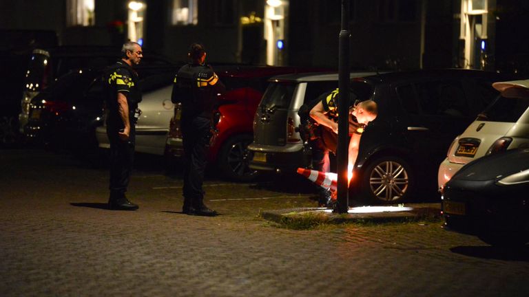 De melding van de schietpartij kwam donderdagavond rond elf uur binnen bij de politie (foto: Perry Roovers/SQ Vision).