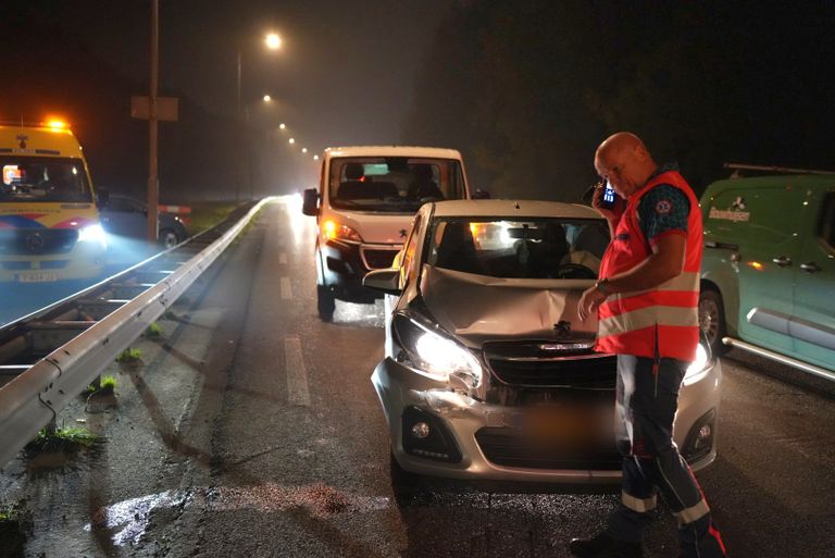 De kop-staartaanrijding gebeurde op de N267 (foto: Erik Haverhals/SQ Vision).