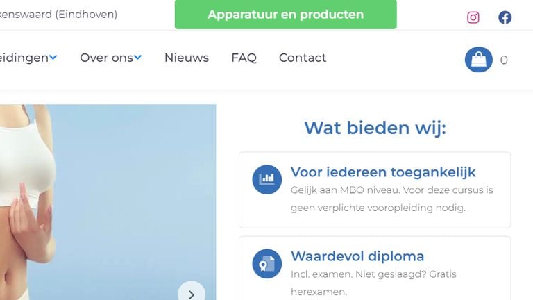 Foto: website huidspecialistopleidingen.nl