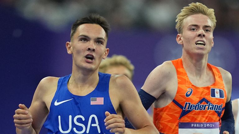 Niels Laros plaatste zich zondag voor de finale van de olympische 1500 meter (foto: ANP 2024/Ulrik Pedersen/Cal Sport Media).