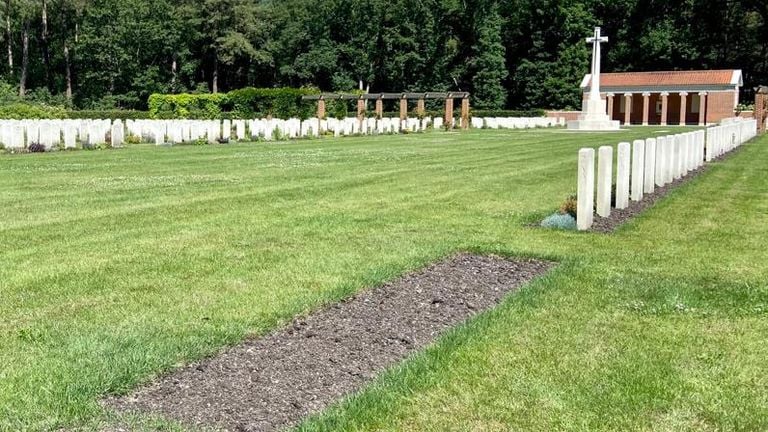 Het ereveld in Bergen op Zoom waar de stoffelijke resten worden begraven (foto: Erik Peeters).