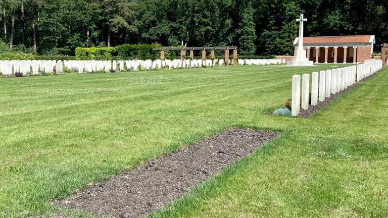 Het ereveld in Bergen op Zoom waar de stoffelijke resten worden begraven (foto: Erik Peeters).