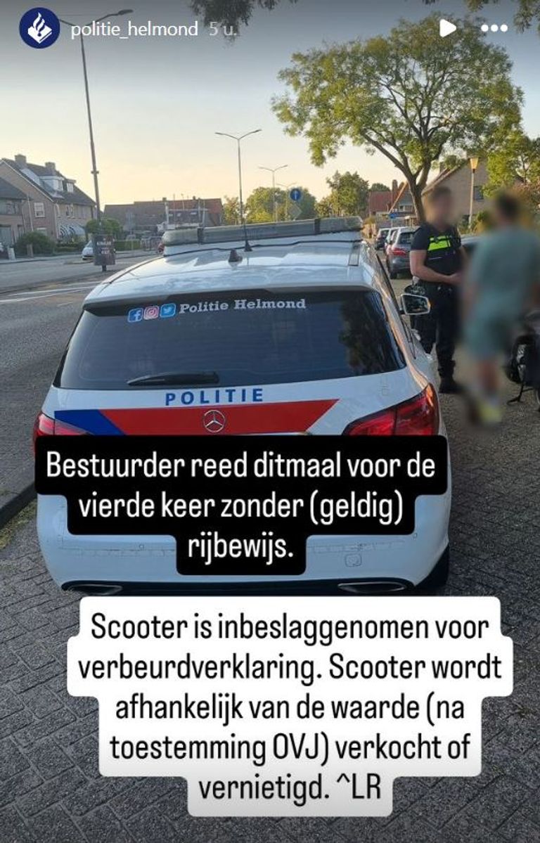 Foto: Instagram politie Helmond