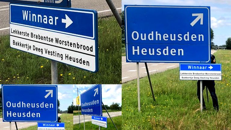 ANWB-bord krijgt gezelschap van 'Afslag Worstenbrood'