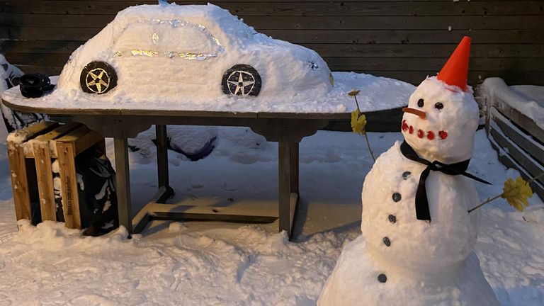 Door heel Brabant verrezen dit weekend sneeuwpopen (foto: Matea G.).