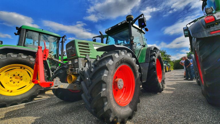 Boerenprotest op de A2 bij Leende (Foto: Rico Vogels/SQ Vision)