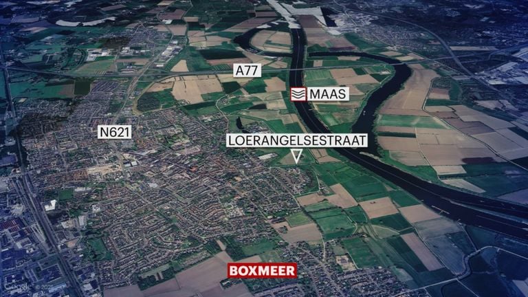 Ligging van de vindplaats bij Boxmeer (beeld: Opsporing Verzocht).
